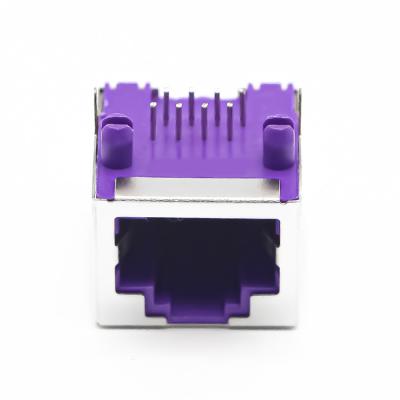 China Through Hole Ethernet Socket Led PCB Shielded 8p8c Jack Female Connector Rj Modular 45 for sale