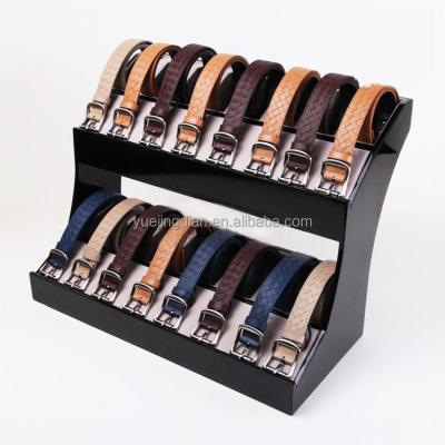 China Elegant Wooden Worktop Bench Belt Display Rack, Belt Display Boxes for sale