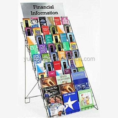 China Easy Foldable Assembly Counter Table CD Display Stand Metal Wire Card Floor Display Rack for sale