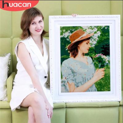 China Personalized Customization HUACAN Oil Painting By Numbers Custom Photo DIY Kits Drawing Canvas Pictures Portrait Wedding Family Children DIY Photos Gift for sale