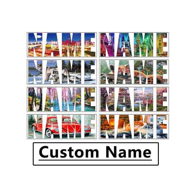 China Personalized Customization HUACAN Full Square/Round Handmade Mosaic Diamond Painting Photo Custom Name DIY Diamond Embroidery Sale Picture Letter Gift for sale