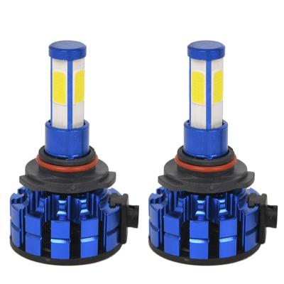 China Mini Size 12V 24V COB Chips 8000LM 6000K Auto H4 Led Headlight 4 Sides H7 H11 Car Led Light Universal for sale