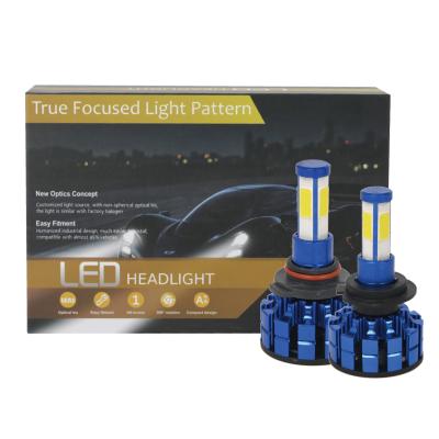 China V9 China Supply Led Car Lights Wholesale COB Chips 6000K 8000LM 4 Sides Universal Auto Led Headlight H4 H7 H11 for sale