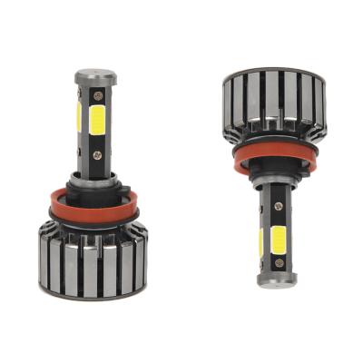 China Super Bright 12V 24V 4 Side COB Chips 6000K 8000LM H4 H7 H11 Led Headlight Bulb Car Led Lights Universal for sale