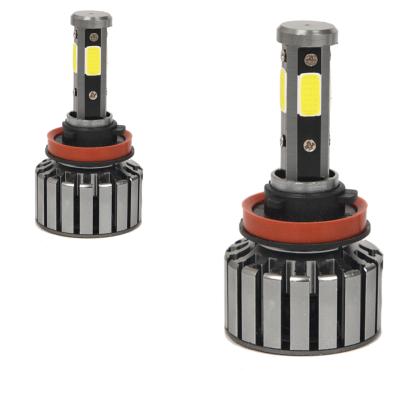 China 12V 24V 4 COB Chips Car Led Headlight H4 H3 H7 H8 H9 H11 9005 Super Bright Side 9006 Led Fog Light Universal for sale