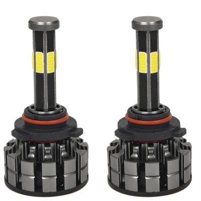 China V6 Led Auto Headlight 6 Side High Low Beam 50W 8000LM 6000K COB Chips H4 H7 H11 Car Led Bulbs Universal for sale