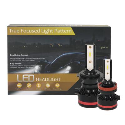 China Super Bright Car Front Led Headlight Bulbs 6000K 8000LM 12V 24V H4 H7 Car Accessories Lights Universal for sale