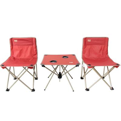 China Modern High Quality Camping Chair Set For Beach Picnic 2 Chairs Folding Camping Table Chair Set for sale