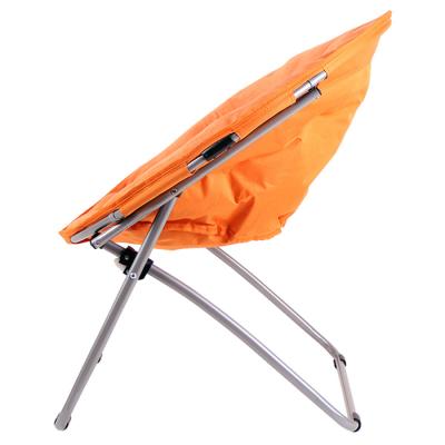 China Manager Fishing Milan Moon Chair Single Folding Camping Leather Heavy Duty Folding Chair for sale