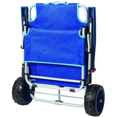 China 2014 New Modern Hot Sale Aluminum Frame Beach Chair With Sunshade Wheels for sale