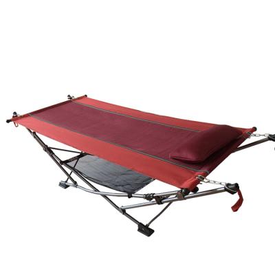 China Modern Outdoor Garden and Patio Steel Frame Stand and Deluxe Portable Folding Hammock Camping Chair for sale