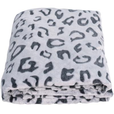 China Large size simple lightweight pashmina blanket scarf, black leopard branded flannel fleece throw blanket, wrapping blankets customized for sale