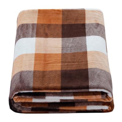 China Orange Skin Friendly Sherpa Plaid Blanket, Designer Custom Cheap Fur Woven Polyester Blanket Fleece, Warm Air Balloon Baby Wrap Blanket for sale