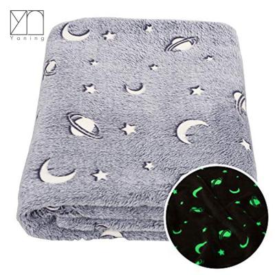 China Soft Luxury Flannel Miraculous Ladybug Shear Other With Stars Throw Baby Glow In The Dark Blanket for sale