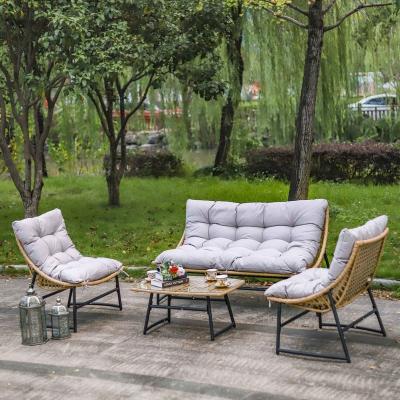 China Modern Modern Outdoor Bistros Set Garden Rattan Bistro Tables Rattan Chair Set Bistro Set for sale