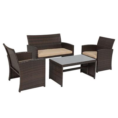 China Eco-freindly Modern Outdoor Backyard Wicker Rattan Patio Set Furniture for sale