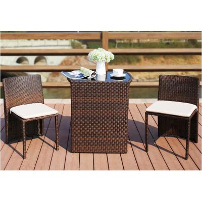 China New Design Rattan Garden Furniture Modern Patio Furniture Outdoor Rattan Set Bistro Set for sale