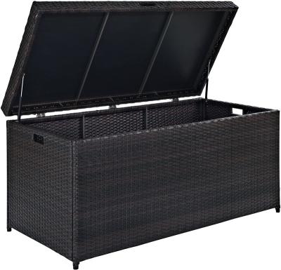 China Large Outdoor Eco-freindly Rattan Storage Box Outdoor Rattan Pillow Cushions / Cushion Box for sale