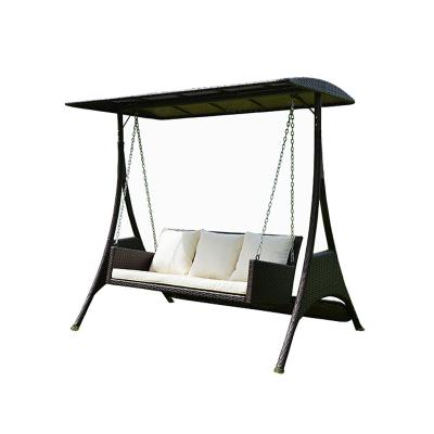 China Eco-freindly Outdoor and Indoor Durable Patio Double Rattan Garden Swing Chair for sale