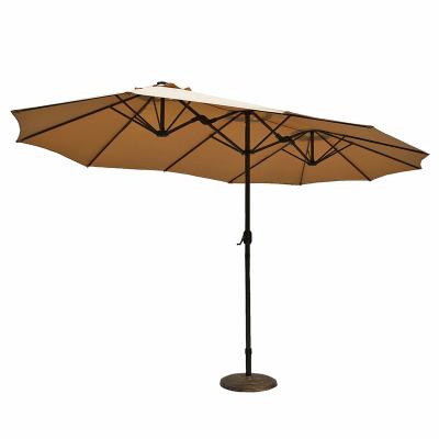 China Traditional Outdoor Umbrellas Outdoor Potio Parasol Two Sided Garden Umbrella Large Size With Crank for sale