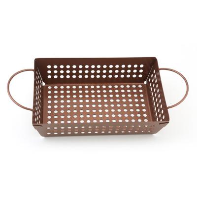 China Hot Vegetable Grill Easily Cleaned Stainless Steel BBQ Basket BBQ Topper Sale Barbecue Topper for sale