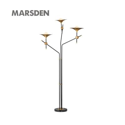 China MARSDEN modern luxury classic villa bronze aluminum led floor lamp modern stand light fashion floor lamp for sale