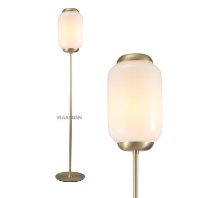 China MARSDEN E27 Hot Selling Indoor Floor Lamp Metal Glass Fashion Modern Gold Floor Lamp for sale