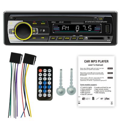 China USB/SD/FM/Music/BT Single Din 1 Din Car Stereo MP3 BT USB FM TF JSD-520 Car MP3 Player with 7 Color Back lights for sale