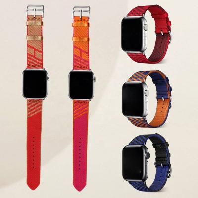 China Adjustable Watch Strap for Iwatch Serie Se 6 5 4 3 2 1, Elastic Band Nato Luxury Smart Nylon Watchband for Apple for sale