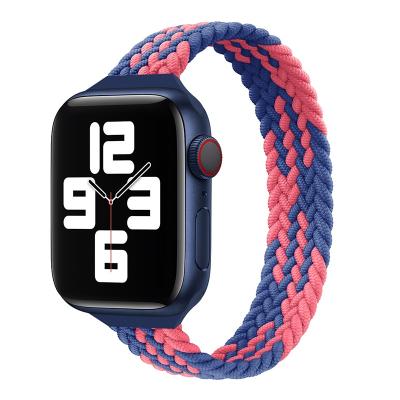 China Fashion Sports Replacement Apple Watch Strap 40mm Buckle Elastic Nylon Braided Apple Watch Band For Iwatch 7/6/5/4 for sale