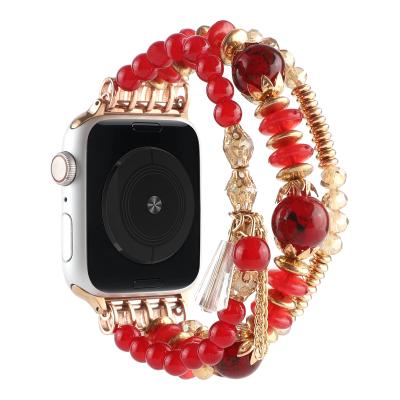 China Fashion\women\`s popular luxury popular dress chain bracelet bead buckle watch band for apple watch series 7 6 5 4 3 2 1 Se 38/40/41 mm 42/44 /45 mm for sale