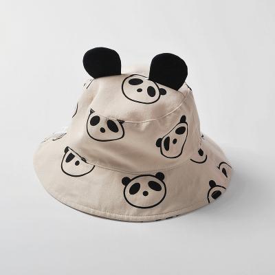 China High Quality Cute Comfort And Cartoon Kids Fashion Bucket Hat Spring Panda Sun Hat Toddler Baby Kid Child Fisherman Outdoor Hat for sale