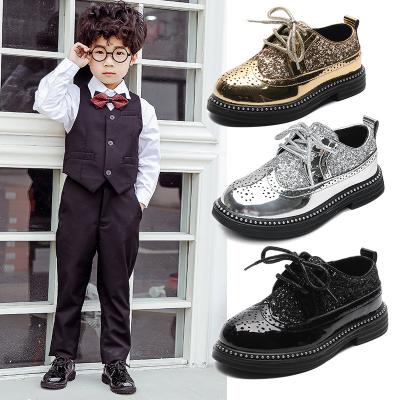 China White Children's Casual Shoes Black School Student New Leather Stylish Shoes Little Boys High Quality Stylish Children Flat Shoes for sale