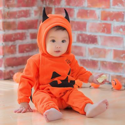 China New Baby Polyester/Cotton Romper Halloween Pumpkin Costume Children's Clothing Holiday Jumpsuit Jumpsuit Costume Clothes for sale