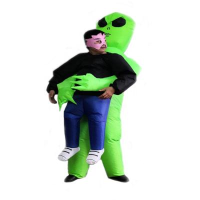 China Whole Sale Halloween Ghost Funny Adult Green Alien Inflatable Costume Waterproof for sale