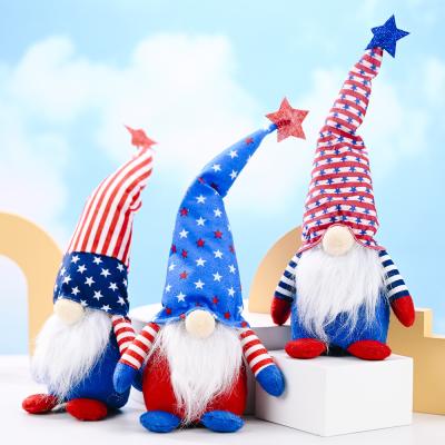 China New USA Gift 2021 Patriot Gnome Dwarf Soft Plush Home Ornaments For Independence Day Decorations for sale