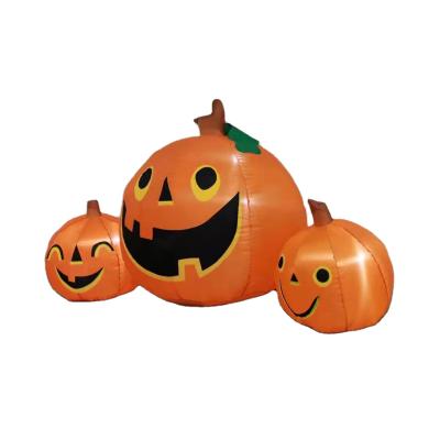 China Creative Night Toy Halloween Giant Scary Outdoor Explosion Decorations Wholesale Waterproof 1.5M Long Inflatable Pumpkins With Led Light for sale