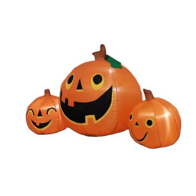 China Wholesale Waterproof Funny Toy Christmas Huge Outdoor Halloween Fairy Led Light Up Lamp Pumpkins Head 1.5M Long Decoration Inflatable Ghost for sale