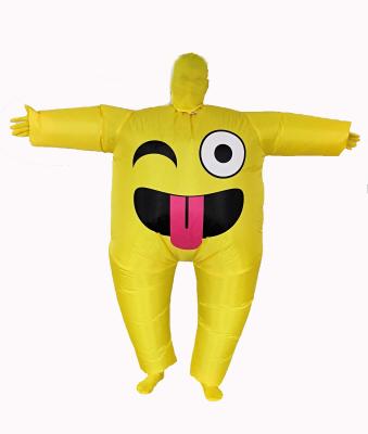 China Funny Inflatable Polyester Costume Family Dress Dress Air Rainbow Variety Emotion Costumes Wholesale for sale