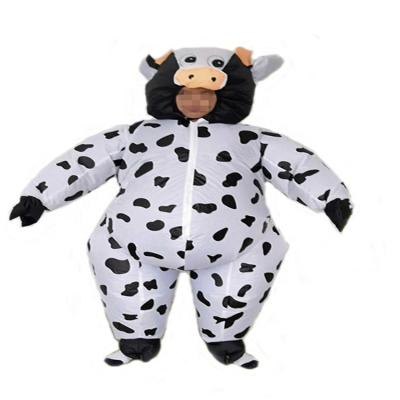 China Wholesale Inflatable Cow Costume Waterproof Funny Inflatable Adult Mascot Costume For Adult for sale