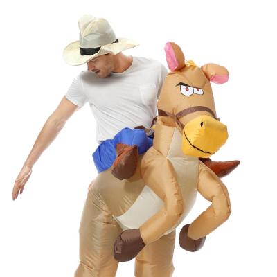 China 190T Polyester Halloween Costume Inflatable Horse Costume Blown Up Costumes For Adult for sale