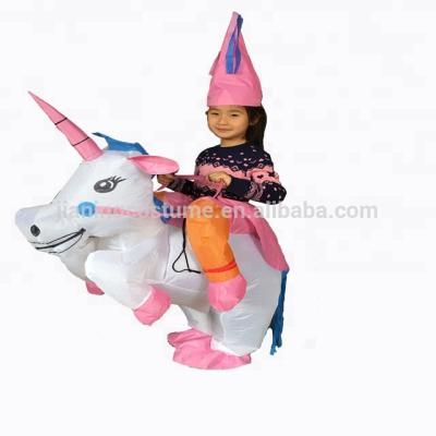 China Funny Polyester Inflatable Halloween Unicorn Costume For Kids Costume for sale