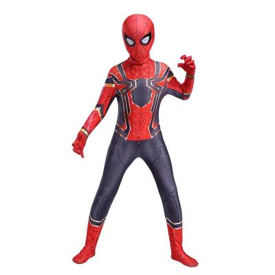 China Breathable And Comfortable Halloween Superhero 3D Style Kids Costume Spandex Tight Jumpsuit Jumpsuit Kids Party Spiderman Cosplay Costume With Mask for sale