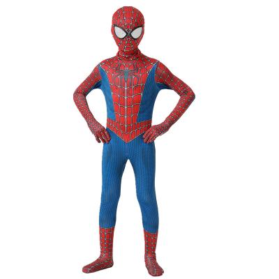 China High Quality Breathable And Comfortable Movie Character Halloween Spiderman Jumpsuit Children Red Spider-man Cosplay Clothing for sale