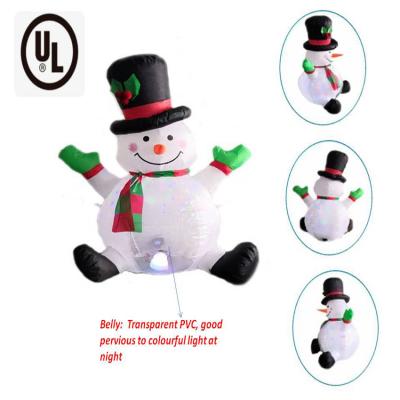 China Wholesale Waterproof 4 Feet Christmas Outdoor Decorations High Yard Inflatable Blow Up Air Snowmwan for sale