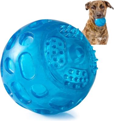 China Popular Durable Rubber Dog Ball Squeak Toys Balls Indestructible Dog Toy Balls for sale