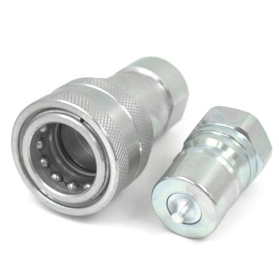 China 3/4 Inch Carbon Steel ISO 7241-1 Series B Hydraulic Carbon Steel Quick Connect Fittings And Couplings for sale