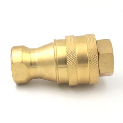 China KZD 3/4 inch brass double o rings ISO 7241-1B quick connect coupling for quick-connect vacuum fex-hose for sale