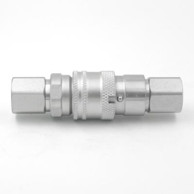 China 1/4 Inch BSP NPT DN6.3 Carbon Steel Quickjack Leak Free Flow-Face Quick-Coupler Hydraulic Fittings for sale