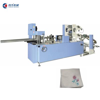 China Factory Tissue Paper Converting Machine Printing Napkin Tissue Paper Folding Embossing Machine for sale